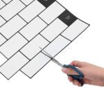 vidaXL Subway dlažba 20 pcs Biela čierna 30 x 30 cm Polyuretán a PET – Obrázok 5