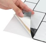 vidaXL Subway dlažba 20 pcs Biela čierna 30 x 30 cm Polyuretán a PET – Obrázok 6