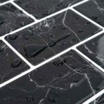 vidaXL Subway dlažba 50 pcs Čierny mramor 30 x 30 cm Polyuretán a PET – Obrázok 8