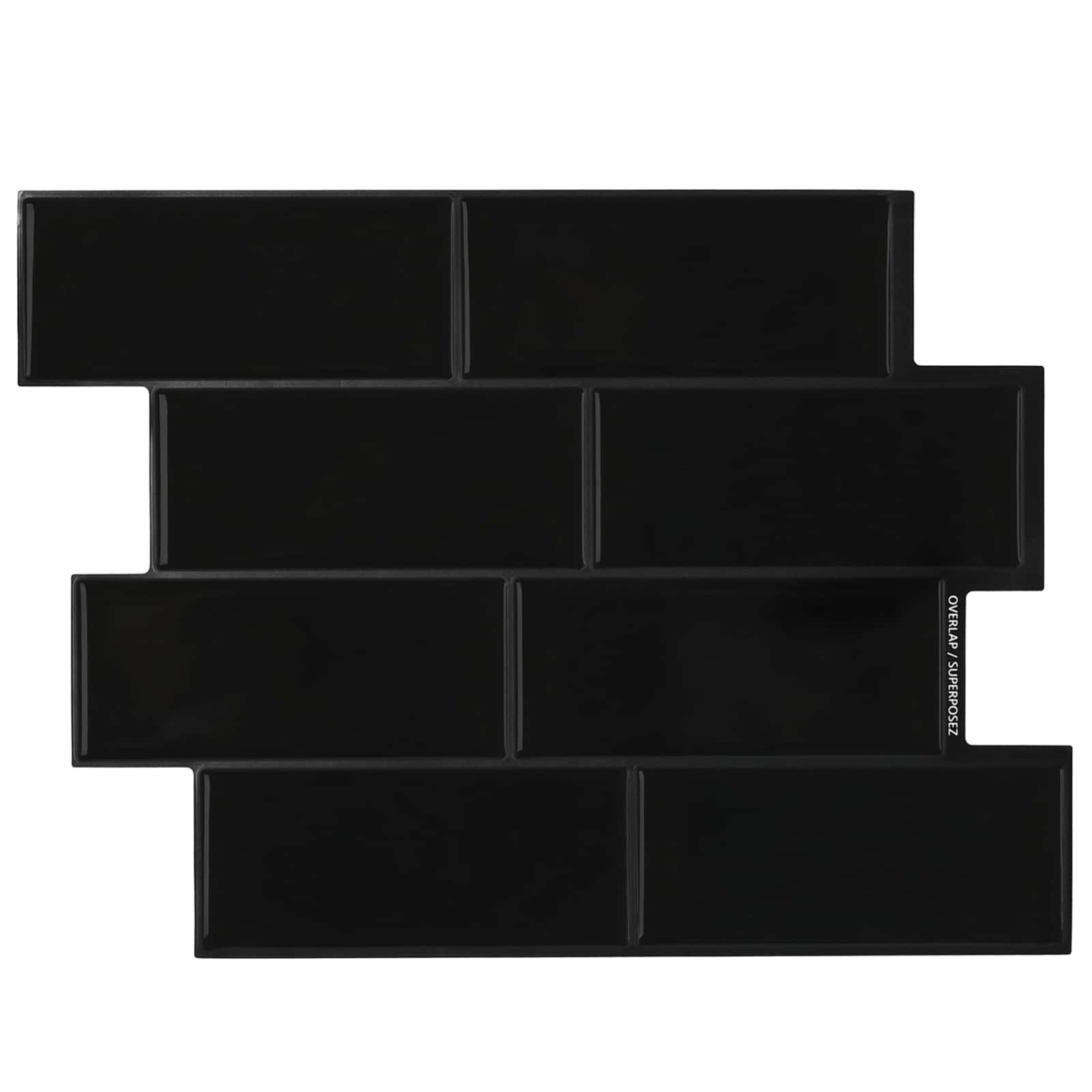 42046135_1.jpg vidaXL Subway dlažba 10 pcs Čierna 29 x 21 cm Polyuretán a PET – Obrázok 1