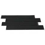 vidaXL Subway dlažba 10 pcs Čierna 29 x 21 cm Polyuretán a PET – Obrázok 3