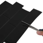 vidaXL Subway dlažba 20 pcs Čierna 29 x 21 cm Polyuretán a PET – Obrázok 5