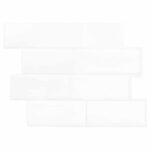 vidaXL Subway dlažba 50 pcs Biela 29 x 21 cm Polyuretán a PET