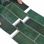 vidaXL Subway dlažba 10 pcs Tmavozelená 29 x 21 cm Polyuretán a PET – Obrázok 7