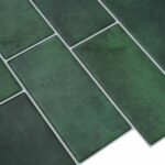 vidaXL Subway dlažba 20 pcs Tmavozelená 29 x 21 cm Polyuretán a PET – Obrázok 4
