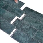 vidaXL Subway dlažba 10 pcs Modrozelená 29 x 21 cm Polyuretán a PET – Obrázok 7
