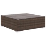 vidaXL 8-dielna záhradná sedacia súprava s vankúšmi polyratan hnedá – Obrázok 6