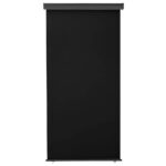 vidaXL Bočná markíza na balkón 125x250 cm, čierna – Obrázok 2