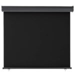vidaXL Bočná markíza na balkón 125x250 cm, čierna – Obrázok 4