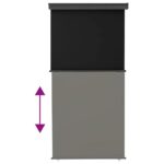 vidaXL Bočná markíza na balkón 125x250 cm, čierna – Obrázok 5