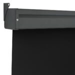 vidaXL Bočná markíza na balkón 125x250 cm, čierna – Obrázok 8