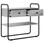 vidaXL Konzolový stôl Sivý Sonoma 80 x 40 x 75 cm Kompozitné drevo – Obrázok 4