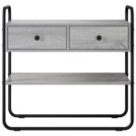 vidaXL Konzolový stôl Sivý Sonoma 80 x 40 x 75 cm Kompozitné drevo – Obrázok 5