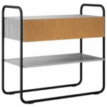 vidaXL Konzolový stôl Sivý Sonoma 80 x 40 x 75 cm Kompozitné drevo – Obrázok 7
