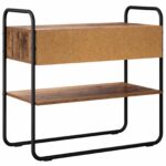 vidaXL Konzolový stôl Staré drevo 80 x 40 x 75 cm Kompozitné drevo – Obrázok 7