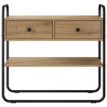 vidaXL Konzolový stôl Dub artisan 80 x 40 x 75 cm Kompozitné drevo – Obrázok 5