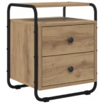 vidaXL Nočný stolík Dub artisan Kompozitné drevo