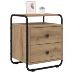 vidaXL Nočný stolík Dub artisan Kompozitné drevo – Obrázok 2