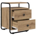 vidaXL Nočný stolík Dub artisan Kompozitné drevo – Obrázok 3