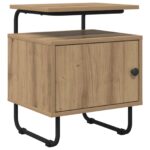 vidaXL Nočný stolík Dub artisan Kompozitné drevo