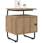 vidaXL Nočný stolík Dub artisan Kompozitné drevo – Obrázok 2