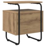 vidaXL Nočný stolík Dub artisan Kompozitné drevo – Obrázok 6