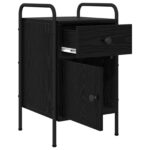 vidaXL Nočný stolík Čierny dub 35 x 36,5 x 61 cm Kompozitné drevo – Obrázok 3