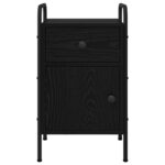 vidaXL Nočný stolík Čierny dub 35 x 36,5 x 61 cm Kompozitné drevo – Obrázok 4