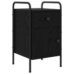 vidaXL Nočný stolík 2 ks Čierny dub 35 x 36,5 x 61 cm Kompozitné drevo – Obrázok 3
