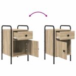 vidaXL Nočný stolík Dub sonoma 35 x 36,5 x 61 cm Kompozitné drevo – Obrázok 11