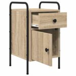 vidaXL Nočný stolík Dub sonoma 35 x 36,5 x 61 cm Kompozitné drevo – Obrázok 3