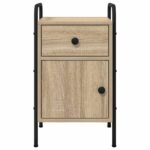 vidaXL Nočný stolík Dub sonoma 35 x 36,5 x 61 cm Kompozitné drevo – Obrázok 4