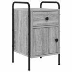 vidaXL Nočný stolík 2 ks Sivý Sonoma 35 x 36,5 x 61 cm – Obrázok 4