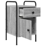 vidaXL Nočný stolík 2 ks Sivý Sonoma 35 x 36,5 x 61 cm – Obrázok 5
