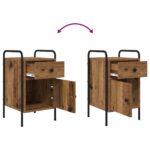 vidaXL Nočný stolík Staré drevo 35 x 36,5 x 61 cm Kompozitné drevo – Obrázok 11