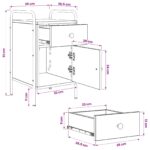 vidaXL Nočný stolík Staré drevo 35 x 36,5 x 61 cm Kompozitné drevo – Obrázok 12