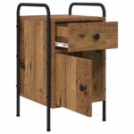 vidaXL Nočný stolík Staré drevo 35 x 36,5 x 61 cm Kompozitné drevo – Obrázok 3