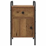 vidaXL Nočný stolík Staré drevo 35 x 36,5 x 61 cm Kompozitné drevo – Obrázok 4
