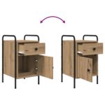 vidaXL Nočný stolík 2 ks Dub artisan 35 x 36,5 x 61 cm – Obrázok 13