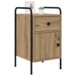 vidaXL Nočný stolík 2 ks Dub artisan 35 x 36,5 x 61 cm – Obrázok 3