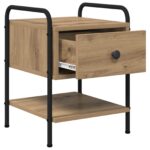 vidaXL Nočný stolík Dub artisan Kompozitné drevo – Obrázok 4