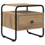 vidaXL Nočný stolík Dub artisan Kompozitné drevo