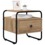 vidaXL Nočný stolík Dub artisan Kompozitné drevo – Obrázok 2