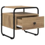 vidaXL Nočný stolík Dub artisan Kompozitné drevo – Obrázok 3