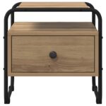 vidaXL Nočný stolík Dub artisan Kompozitné drevo – Obrázok 4