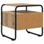 vidaXL Nočný stolík Dub artisan Kompozitné drevo – Obrázok 6