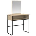 vidaXL Toaletný stolík Dub sonoma 81 x 40 x 131 cm Kompozitné drevo – Obrázok 2
