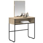 vidaXL Toaletný stolík Dub sonoma 81 x 40 x 131 cm Kompozitné drevo – Obrázok 3