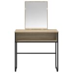 vidaXL Toaletný stolík Dub sonoma 81 x 40 x 131 cm Kompozitné drevo – Obrázok 4