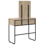 vidaXL Toaletný stolík Dub sonoma 81 x 40 x 131 cm Kompozitné drevo – Obrázok 6